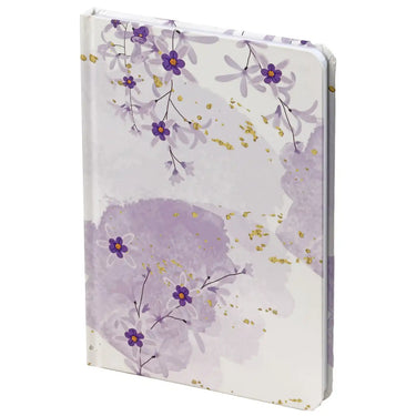BV474-1 A5 White Notebook Purple Flower 145x205 198 p